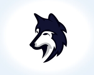 simple elegant head wolf logo design illustration inspiration