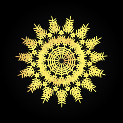 luxury golden mandala vector design