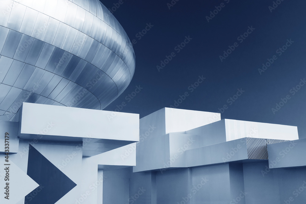 Aufkleber Modern building abstract background pattern