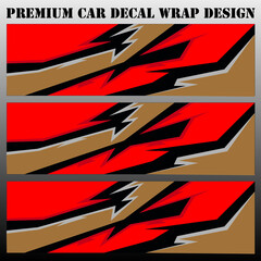 sport car decal wrap design vector