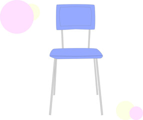 青色のパイプ椅子