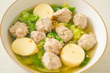 Clear Soup with Tofu and Minced Pork