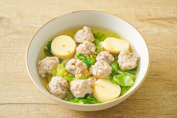 Clear Soup with Tofu and Minced Pork