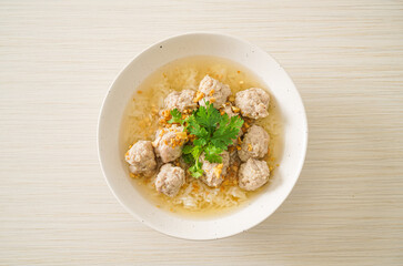 Boiled Rice with Pork Bowl