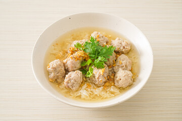 Boiled Rice with Pork Bowl