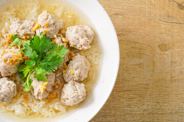 Boiled Rice with Pork Bowl