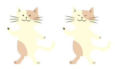 Illustration of a tortoiseshell cat giving a tour