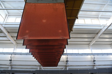 East Kazakhstan region, Kazakhstan - 12.02.2015 : Layers of cathode copper on a special lift for...