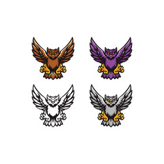 owl vector asset logo template