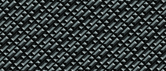 Dark black Geometric grid background. Modern dark abstract vector texture.