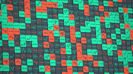 Fototapeta premium Stock market statistics 3D render