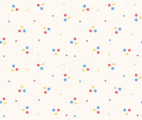 A pattern made by collecting three cute shapes. Simple pattern design template.