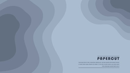 Gray Abstract Dynamic Liquid Shape Papercut Background