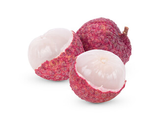 Lychee fruit isolated on white background