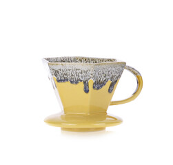 ceramic coffee filter mug isolated on white