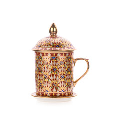 Mug Benjarong isolated on white background