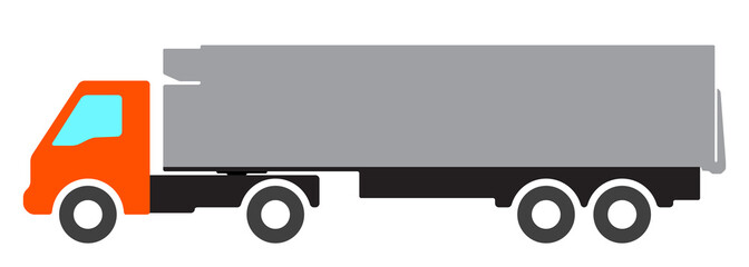 Silhouette of a truck on a white background.