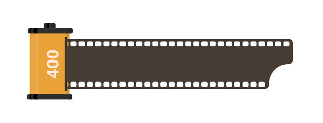 Camera film roll vector design illustration isolated on white background