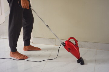 red vacuum cleaner 