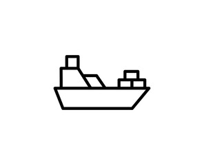Ship line icon