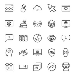 Web design icons set