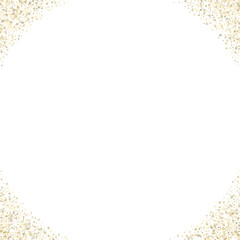 Gold Glitter Stars. Luxury Shiny Confetti.