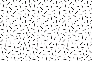 Fototapeta na wymiar Memphis abstract pattern on white background. Eps10 vector
