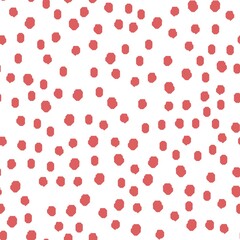 Elegant Seamless pattern with polka dots is red color
