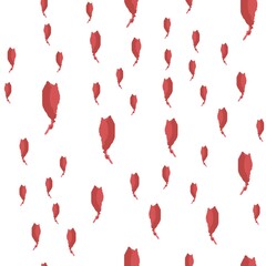 Trendy seamless abstract pattern with brush strokes is red color