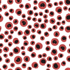 Vector seamless pattern blots black and red color