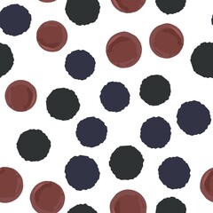 Vector seamless pattern polka dots two in colors