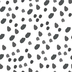 Vector seamless pattern with brush strokes is black color