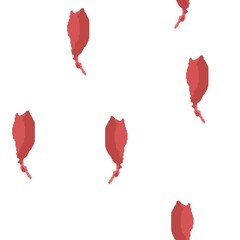 Vector seamless pattern with brush strokes is red color