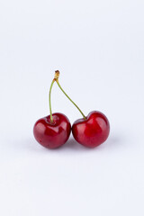 Cherry isolated. Cherry on white,red,black. Cherries. With clipping path.mixed fruit