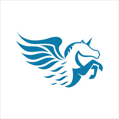 horse logo. unicorn vector logo template