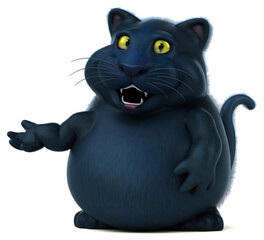 Black cat - 3D Illustration