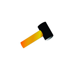 black yellow gradient hammer vector