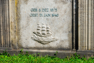 Das Grab eines Seemanns auf einem Wuppertaler Friedhof
