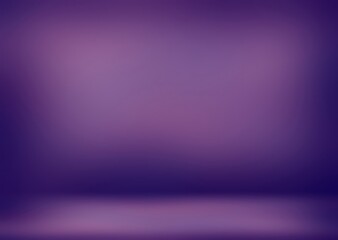 Dark purple low studio 3d render. Muted violet toned empty background.