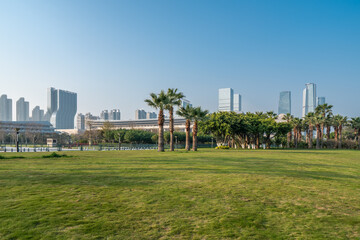 Fototapeta na wymiar Xiamen Financial Center Architectural Landscape