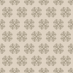 Vector illustration of flower seamless pattern on background. Fabric, wallpaper, packaging decoration.