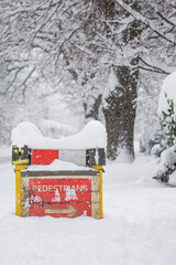 Snow covered Surrey after a snowstorm in the UK