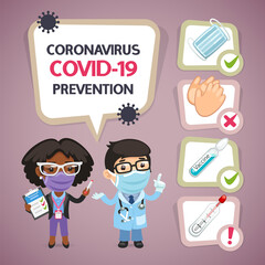 Coronavirus Covid-19 Prevention Poster