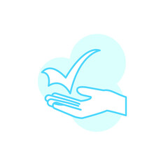 Illustration Vector graphic of hand gesture approved icon