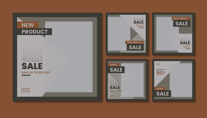 Fashion sale social media posts template