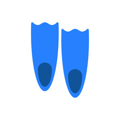 vector icon, diving fins on white background