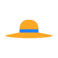 icon vector, pamela hat on white background