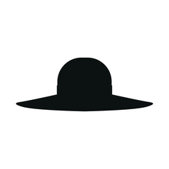 icon vector, pamela hat on white background