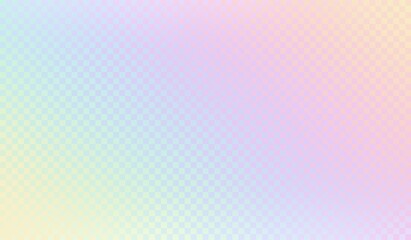 Pastel colorful gradient checker geometric background. Light delicate holographic ombre abstract pattern. © avextra