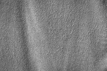 grey abstract cotton towel mock up template fabric on with background. Wallpaper of artistic wale linen canvas. Blanket or Curtain of pattern and copy space for text decoration. White texture, 